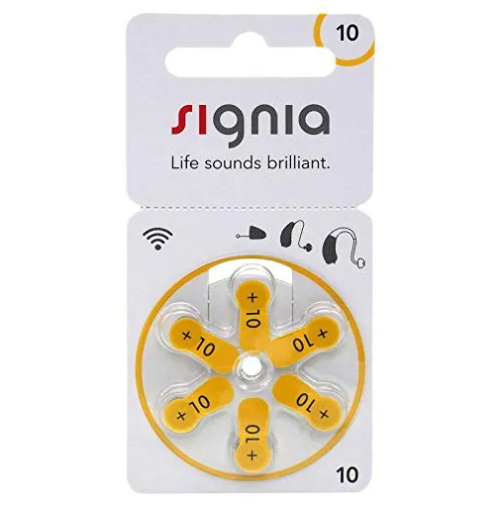 Siemens Hearing Aid Batteries - Signia Hearing Aids Battery - Size +10 Yellow