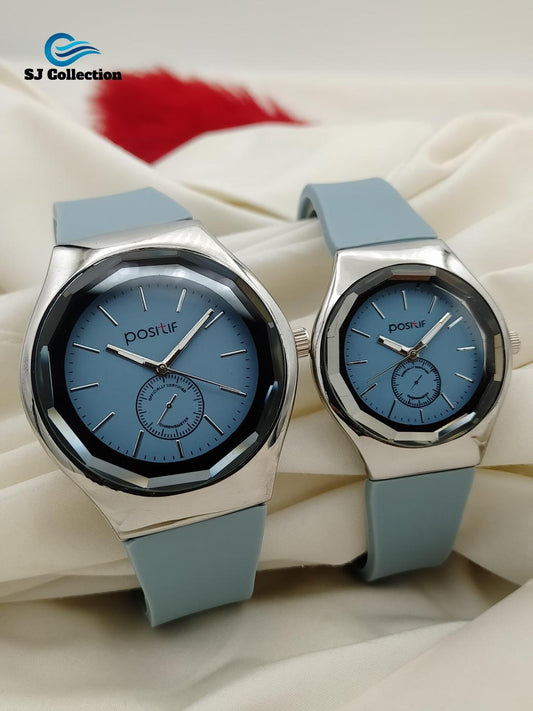 Couple Watches Gray Color 2 Pcs