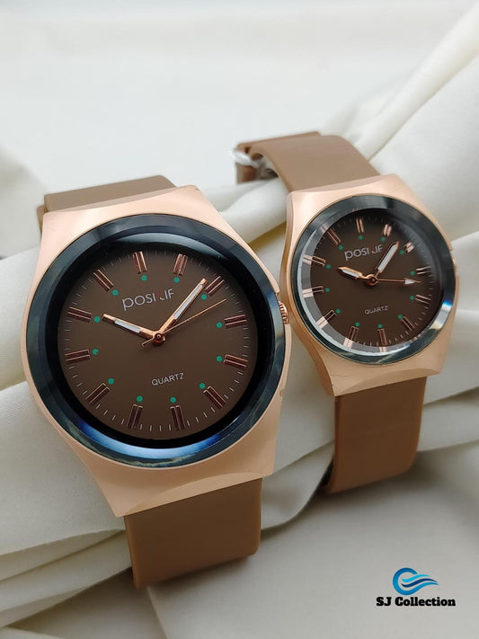 Couple Watches 2 Pcs Color Brown